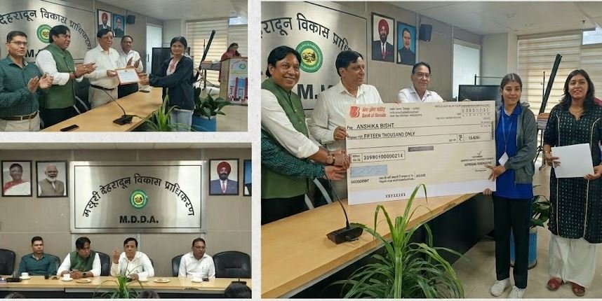 एमडीडीए की नई पहचान को मिली रचनात्मक उड़ान, मैस्कॉट-स्लोगन प्रतियोगिता के विजेता सम्मानित
